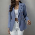 thumbnail image 3 of Vedolay Womens 2023 Suit Jackets Womens Oversized Trendy Blazers Fashion Casual Dressy Blazer Jackets,Blue L, 3 of 4
