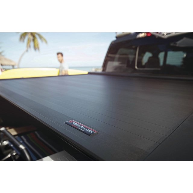 Fits 2019-2021 Ford Ranger Roll-N-Lock Tonneau Cover LG123M M-Series; Manual Retractable; Lockable; Black; Vinyl