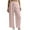 Pink, variant on TrendOFT Lightweight Wide Leg Cropped Pants for Women High Waisted Loose Casual Travel Work Sweatpants Fall Sweat Lounge Pants Yellow XL