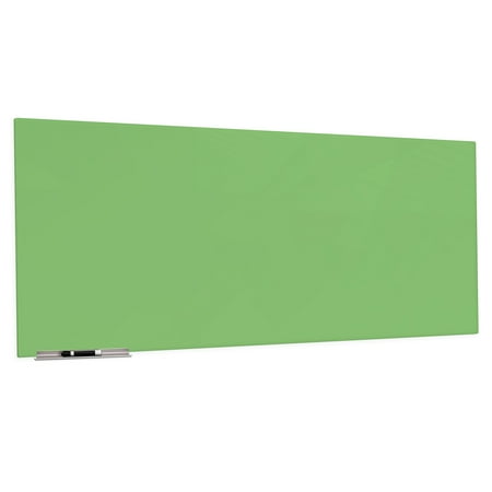 Floating Light Green Magnetic Glass Board 36" X 60" Inches Eased Corners