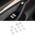 thumbnail image 5 of Pegatinas de cubierta de botón de interruptor de vidrio de ventana de coche de aluminio para Tesla Model 3 Model Y 2021 2022 2023 2024 Accesorios, 5 of 5
