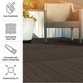 thumbnail image 3 of Pure Garden 6PK Interlocking Deck Tiles Woodgrain Outdoor Flooring, Mocha, 3 of 8