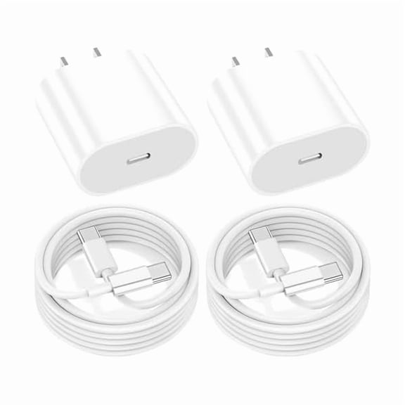 Eryueer 2Pack 20W USB C Charger Compatible with iPad Pro 13/12.9/11 inch, iPad A16/10th Generation, iPad Air 11/13 inch/5th/4th, iPad mini 6th/7th, iPad Charger Fast Charging Block with 6.6ft USB C