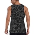 thumbnail image 3 of Easygdp Black Scientific Men's Tank Top, Sleeveless Muscle T Shirts, Breathable, Quick-Dry, Loose for Gym, Running, Fitness - Medium, 3 of 9