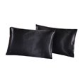 thumbnail image 1 of Fundas de almohada refrescantes Poliéster 1 par Fundas de almohada de tamaño estándar Fundas de almohada para viajes Boda Hotel Negro perfecl, 1 of 8