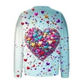thumbnail image 5 of Vetsdori Long Sleeve Shirts for Women Crew Neck Pullover Tops Valentine's Days Graphic,Casual Love Heart Gifts for Wife Cute Womens Sweatshirts Holiday, 5 of 6