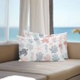 thumbnail image 4 of Outdoor Pillow Cover Coral Turtles Starfish Jellyfish Shells Set of 2 Waterproof Throw Pillowcases Sea Creature Decorative Patio Furniture Pillows for Couch Garden Indoor & Outdoor Use, 4 of 9