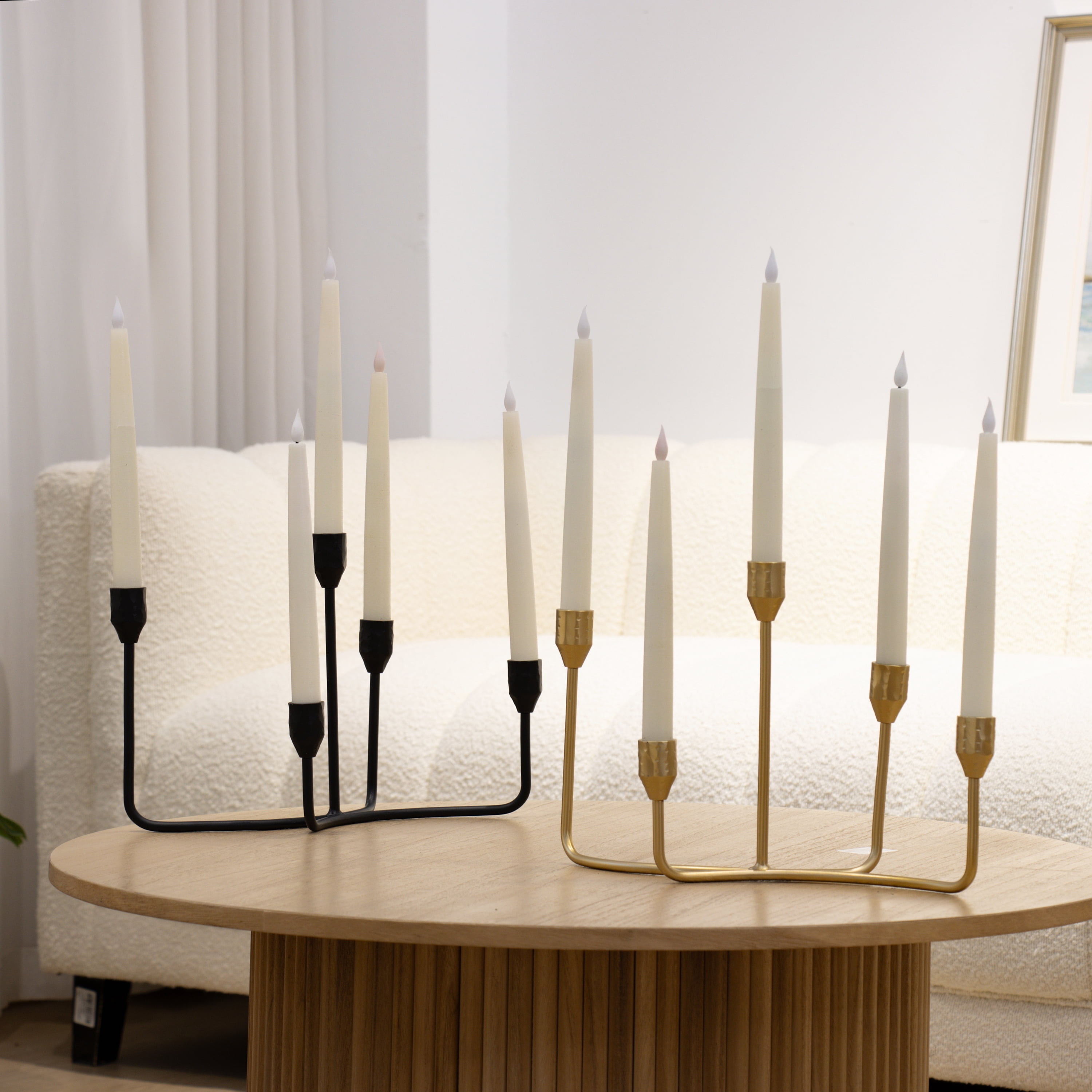 Better Homes & Garden Indoor Decorative Gold Iron Taper Candelabra