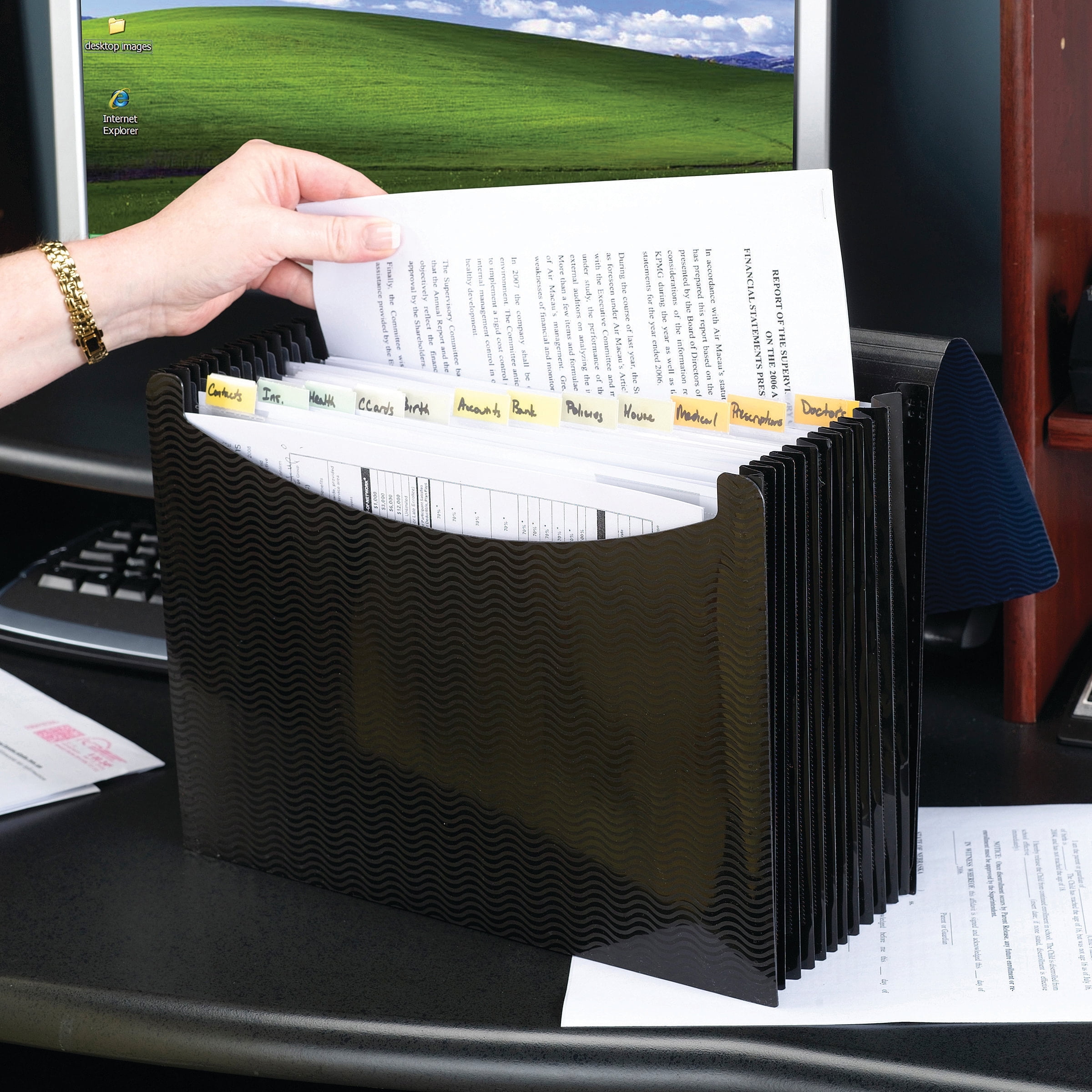 Smead Office Standard Poly Expanding File with 12 Folder Tabs
