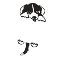 thumbnail image 1 of Etiqueta engomada del interruptor de lámpara del perro de 5pcs calcomanía del vinilo arte de engomada Pug perfecl Pegatinas de interruptor de pared, 1 of 8