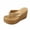 Gold, variant on Women's Metallic Wedge Heels Thong Sandals Chunky Platform Flip Flops Slides Slip On Summer Beach Party Shoes