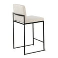 thumbnail image 6 of Fuji High Back Counter Stools for Kitchen Counter, Counter Height Chairs, Bar Stools Set of 3 with Backs, Counter Stools Set of 3 Black, Bar Stools Set of 3 Counter Height (Beige Fabric), 6 of 6