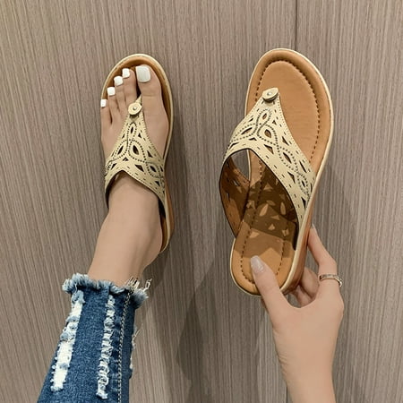 

Akiihool Dressy Sandals Women Wide Casual Espadrille Slide On Platform Sandals Comfort Open Toe Ankle Elastic Strappy Studded Flatform Sandal Shoes (Beige 7)