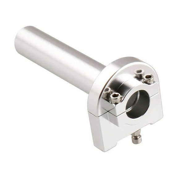 FONDOTIN Silver Throttle Twist Grip Motorcycle Hand Grips 1Pcs