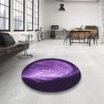 thumbnail image 4 of Ahgly Company Machine Washable Indoor Square Transitional Dark Purple Area Rugs, 6' Square, 4 of 7