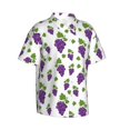 thumbnail image 2 of Hawaiian Shirt For Men, Wine Bottle Purple Mens Button Down Short Sleeve Shirt, Summer Beach Shirts For Men, 2 of 2
