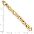 thumbnail image 3 of Avariah Solid 14K Yellow Gold 5.2mm Hand Polished Fancy Link with Lobster Lock Bracelet - 8", 3 of 5