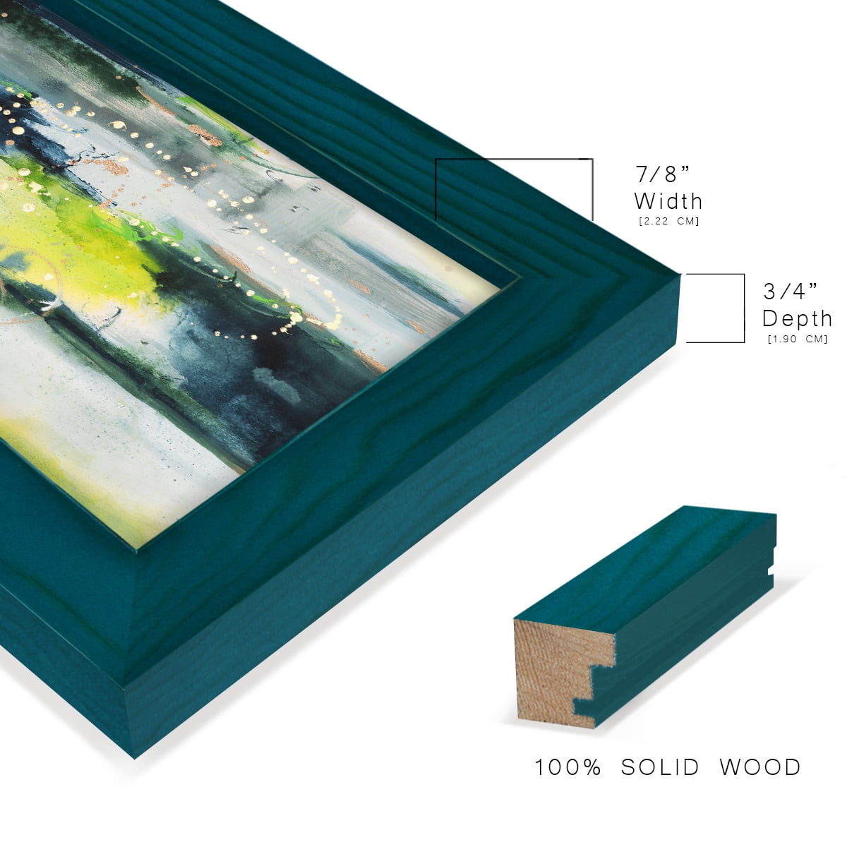 Treetops I - Framed Print w/glass - Ocean Blue