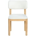 thumbnail image 2 of SAFAVIEH Couture Trystan Scandinavian Boucle Solid Dining Chair, Ivory/Natural (Set of 2), 2 of 14