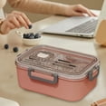 thumbnail image 1 of kcavykas Bento Boxes For Adults - 1100 ML Bento Lunch Box For Kids Childrens With Spoon & Fork - Size For Meal, 1 of 7