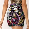 thumbnail image 3 of Musical Notes Instruments - Colourful Piano Keys Disco Art Light proof trouser skirt Summer dress, 3 of 4