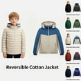 thumbnail image 6 of Mercatoo Boys Hooded Puffer Jacket Lightweight Insulated Windproof Winter Coat Kids Packable Reversible Water R𝐞sistant Girls Overcoat, 6 of 7