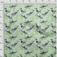 thumbnail image 4 of oneOone Rayon Light Green Fabric Whale Sewing Craft Projects Fabric Prints By Yard 56 Inch Wide, 4 of 5