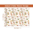 thumbnail image 3 of Baby Shower Wrapping Paper Roll - Mini Roll - 17 Inch x 16.5 Feet - Forest Animal Wrapping Paper, Perfect for Kids Girl Birthday, Newborn Gift Wrap (Pack of 2), 3 of 17