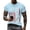 Light Blue, variant on Men's Waffle Texture Patriotic Graphic Tee USA 250 Years Shirt 250th Anniversary USA Shirt Casual Independence Day T Shirt