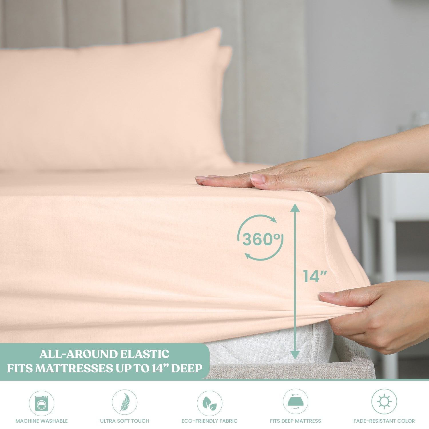 6-Piece Microfiber Bed Sheets ? Ultra-Soft, Wrinkle-Free, Deep Pocket Fit
