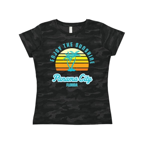 Inktastic Summer Enjoy the Sunshine Panama City Florida in Blue Women's T-Shirt