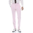thumbnail image 5 of Ferrecci Men’s Pink Seersucker Striped Slim Fit 2 Piece Notch Lapel Cotton Suit with Marbled Buttons (42 Short), 5 of 7