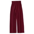 thumbnail image 5 of Women's Soft Polyester Elastic Waist Loose Pants, Solid Color Bow Tie Design, Flattering Casual Fit, Versatile Summer Work Smart Casual & Daily Errands Wear, Comfortable Wide Leg, 5 of 6