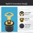 thumbnail image 3 of MARINE CITY Brass Snap Handle Drain Plug Easy Use Durable Strong and Sturdy Fine Finish with Innovative Design 1-1/4 Inches Drain Plug for Boats  Yachts  Kayaks  Marines Pack of 1, 3 of 7