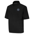 thumbnail image 2 of Men's Antigua Black New York City FC Brisk Short Sleeve Quarter-Zip Windshirt, 2 of 3