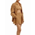 thumbnail image 3 of Women'S 3 Piece Outfits Set Spaghetti Strap Tank Long Sleeve Cover Up Blouse Casual High Waist Shorts Yellow S, 3 of 10