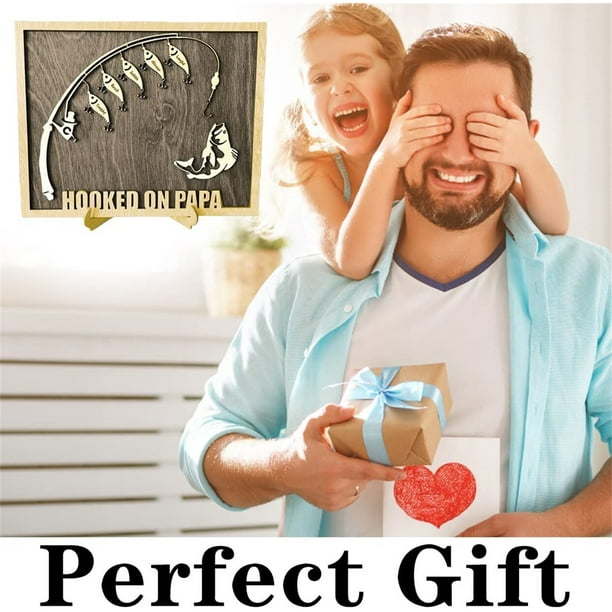 pstuiky Letrero de madera personalizado para el Día del Padre. Regalos personalizados para el Día del Padre de hija, hijo o esposa.