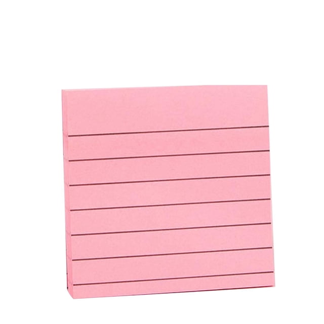 Jierger 3x3 Inch Lined Sticky Notes, 100 Sheets Self-Stick Notepads for School, Office, Home Desk, Graduation Party Planning, Notebook Marking, Easy to Post Accessories
