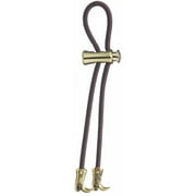 Pulleez Sliding Ponytail Holder, Gold Boot Metal Charms - Brown Elastic Hair Tie Bracelet