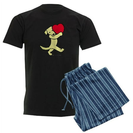

CafePress - Yellow Lab Valentine - Men s Dark Pajamas