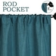 thumbnail image 2 of Superior Jaxon Blackout Curtains Set of 2, Rod Pocket Curtain Panel Pair, 26"W x 84"L, Deep Sea, 2 of 7