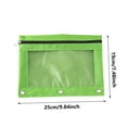 thumbnail image 3 of 2 Pack Three-Hole Binder Pencil Pouches With Zipper, Transparent PVC Window Pen Bags, Grommet Reinforced Binder Storage Pouches For Pens, Markers, Office Supplies, And Accessories, 3 of 9