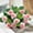 Pink, variant on ZOELNIC Rose Flower Bouquet Artificial Flowers Wedding Decoration 11 Heads Silk Flowers Fake Roses Flores Home Decor Bunch, 4PACK Champagne