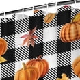 thumbnail image 3 of Fall Pumpkins and Leaves Buffalo Plaid Shower Curtain 36"x72" ,Bathroom Decorative Shower Curtains Set with 12 Hooks,Modern Waterproof Washable Shower Curtain, 3 of 6