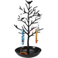 thumbnail image 2 of estante de metal para pendientes, organizador de collares, soporte para joyas, pantalla decorativa, soporte para árbol multifuncional, ónix, negro, 2 of 5
