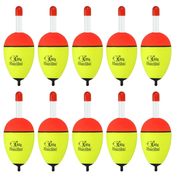 EVA 2.8oz Fishing Bobbers Float, Yellow, 10 Pack