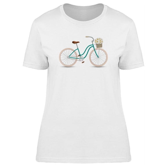 Cyan Vintage Bicycle T-Shirt Women -Image by Shutterstock, Female Small
