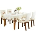 thumbnail image 2 of stanreset Modern Square Embroidery Table Cloth Elegant Dinner Desk Mat Cover Polyester Home Wedding Party Decoration No.2, 2 of 6