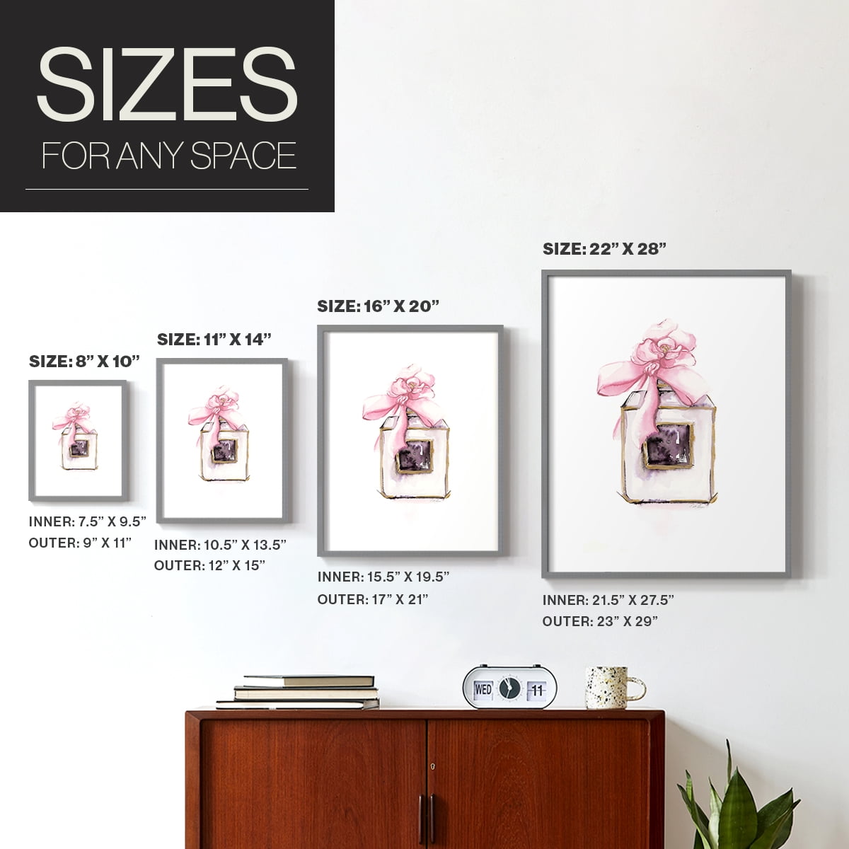 Eau De Toilette in Paper Solid Wood 16 x 20 Framed Print