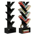 thumbnail image 5 of Sorbus Modern Tree Bookshelf – 7-Tier Zigzag Bookcase with Drawer, Vertical Storage Shelf for Books & Décor, Space-Saving Design, Black, 5 of 11